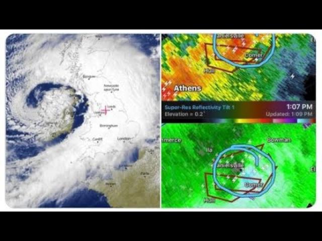 Major Hail Danger for Dallas tonight! Tornadoes in Georgia & North Carolina! Big storm in UK!