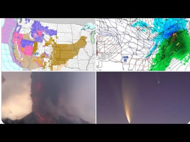 Red Alert! 1200 mile USA wind storm! California Snow & Rain Storm! Bomb Nor'Easter? BC Canada Freeze