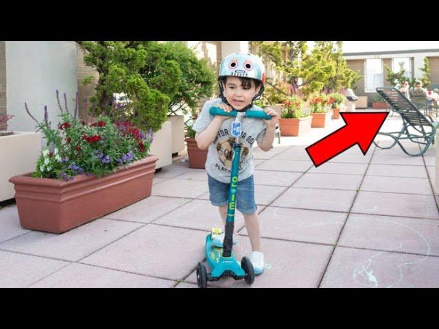 Little Boy Was Driving His Scooter on the Sidewalk But His neighbors Did Something Unexpected