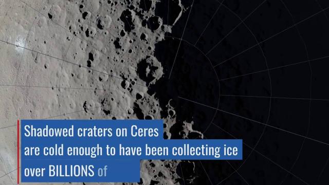 Dwarf Planet Ceres' Shadowed Craters Could Harbor Water Ice | Video