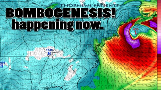 Bombogenesis happening NOW! Winter Storm Orson & the East Coast