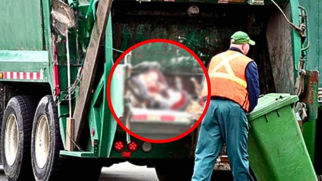 Garbage Man Hears Sound From Garbage Truck - He Turns Pale When He Sees What It Is