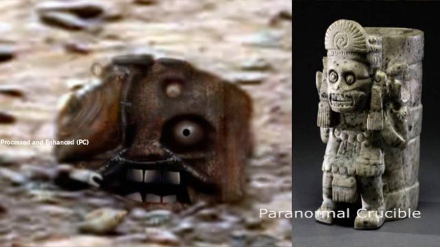 Stunning Aztec Statue Or Robot Found On Mars?