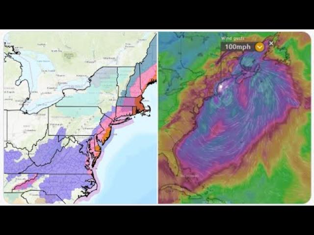 Red Alert! BLIZZARD Warnings up for 8 States for Incoming Double Barreled Nor'Easter Wintercane!