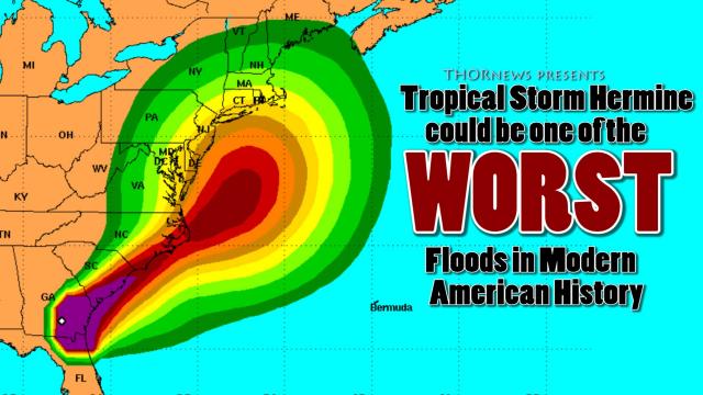 Alert! Atlantic Storm Hermine may cause one of the Worst floods in modern American History