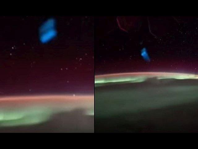 NASA accidentally filmed Blue Object and UFOs when ISS flew over Aurora Australis