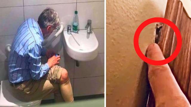 Her Husband Was Hiding In The Bathroom Every Morning, She Sets Up Camera