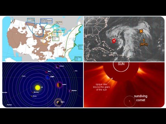 HURRICANE NICOLE TO HIT FLORIDA IN 50 HOURS! SUNDIVING COMETS! BLOODMOON ECLIPSE! AND LOVE.