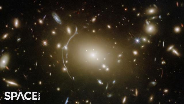 Hubble's 'cosmic cobweb' image for Halloween features gravitational lensing in 4K