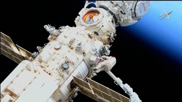 See the European Robotic Arm unfolded for 1st time during spacewalk
