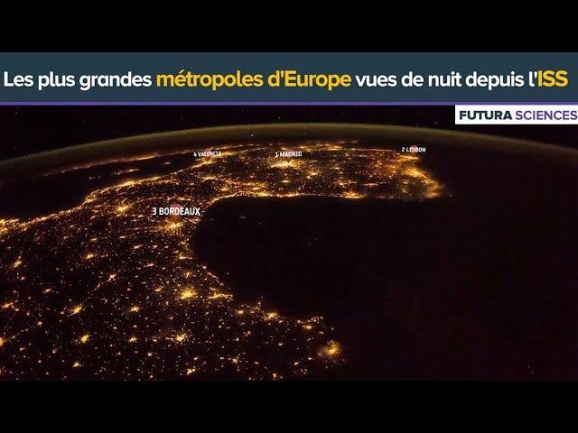 Villes d'Europe vues de l'espace