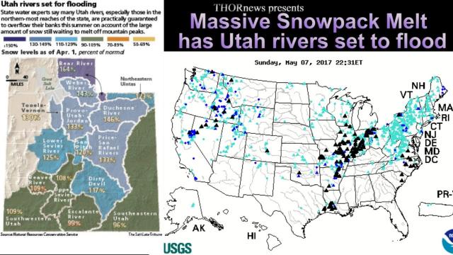 Massive Snowpack melt has Utah rivers ready to Flood.