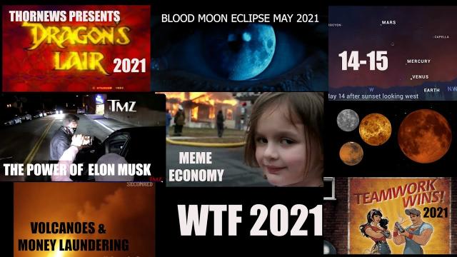 WTF MADAY 2021 Bloodmoon Eclipse Crypto China Space Danger DEW Elon Musk Bitcoin Dogecoin NFT Lumber