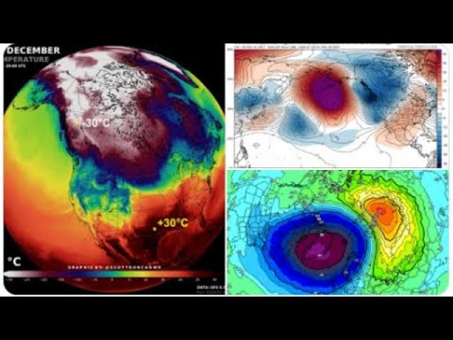 The Alaska RED BLOB mystery! Texas Christmas Heatwave! Dangerous BC Canada Freeze! African Volcano!