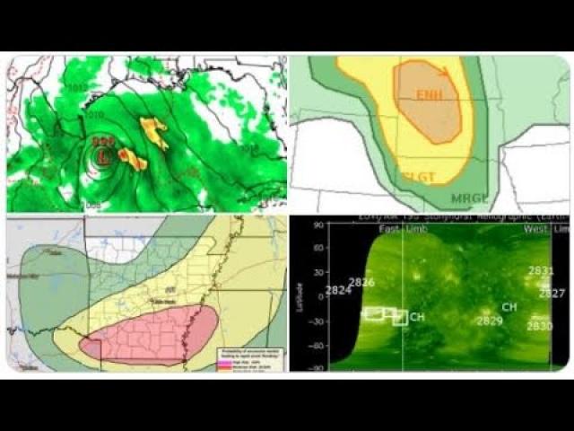 Lots of Rain & Severe Weather this week! mid-June Hurricane Watch! 4 Sunspots! Solar Eclipse soon!