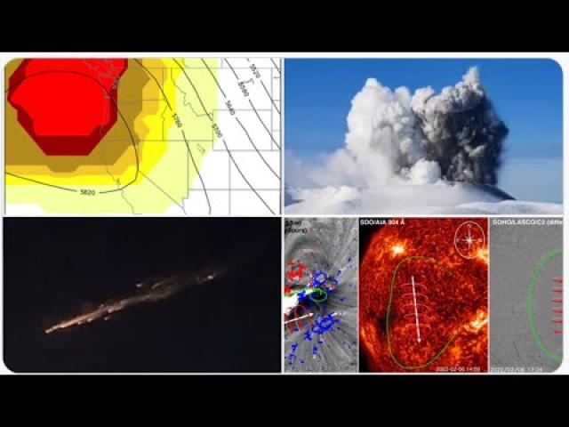 Unidentified Fly Space Debris? Record Heat 4 California? Russia volcano eruption & Solar Freak Out!