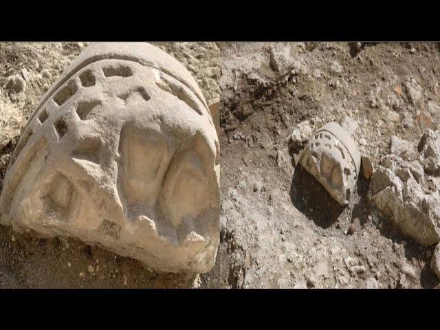 FRAGMENT OF GIANT ROMAN STATUE UNCOVERED IN CHERSONESOS