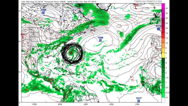 The Hurricane Threat to NJ NY Boston September 10th Neptunegfs 00z  Model run