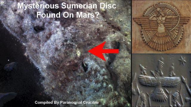 Mysterious Sumerian Disc  Found On Mars?
