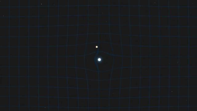 Gravitational Lensing: White Dwarf Passes In Front of Distant Background Star