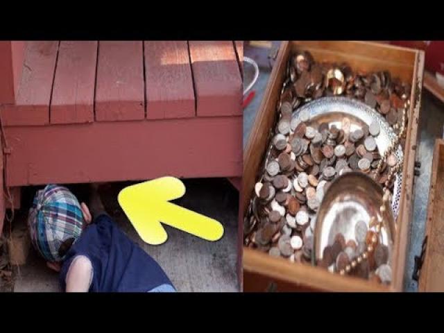 His son found treasure buried in their backyard