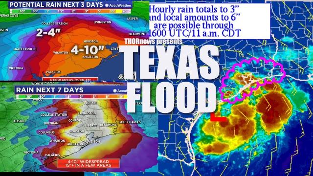 Alert! MAJOR TEXAS FLOOD over the next 48 Hours! 15 inches possible in some areas