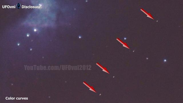 Giant UFO Passes Near The Orion Nebula, Captured By Telescope (Video 4K) Jan 5, 2016