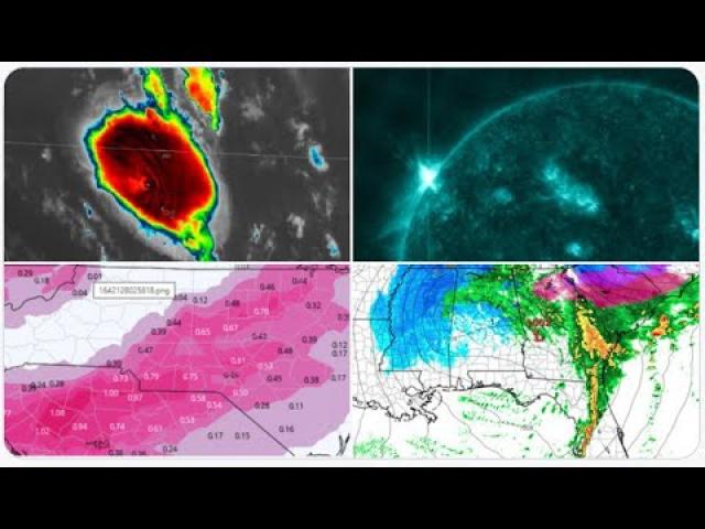 Hunga Tonga Volcano erupts again! The Sun erupts again! Tracking the weekend Snow & ICE Storm!