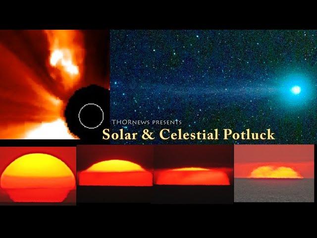 Solar & Celestial potlock: Comet Q2 LoveJoy, Strange Sunset & ET Plasma baby CME