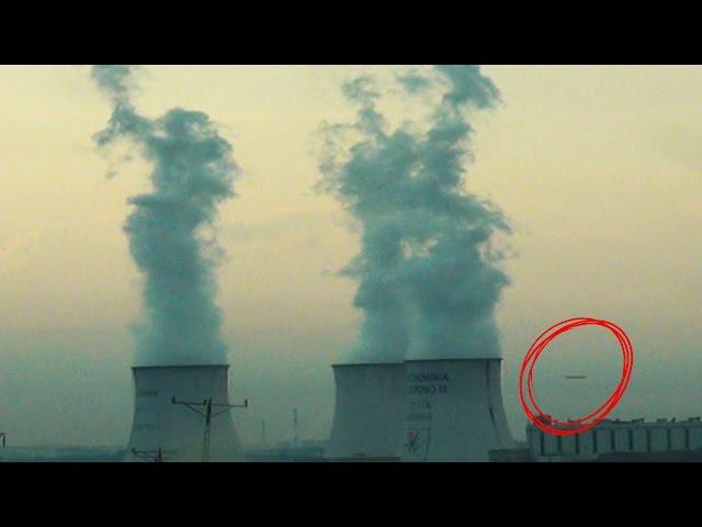 UFOs Fly Close To European Power Plant!