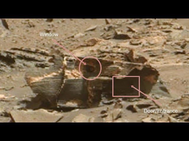 The Rover Curiosity sent an image where you clearly see a Shelter with a Martian inside it