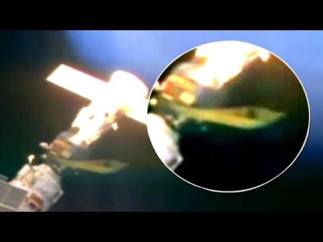 Was This A  Futuristic Yellow UFO That Was Docked At The Space Station?