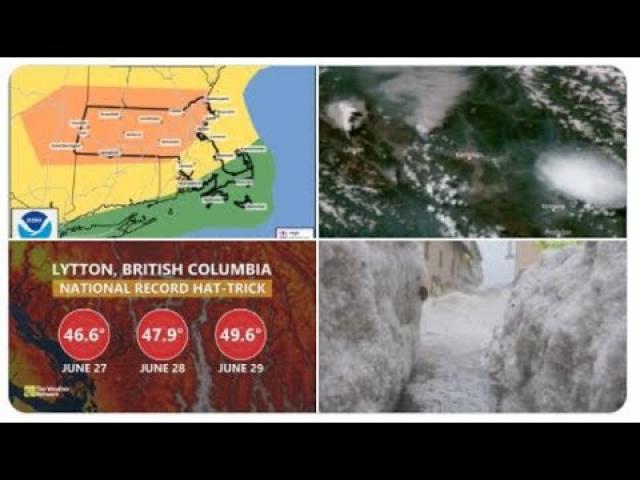 Canada breaks Temperature record again as Wildfires rage up West Coast + Hurricane & Monsson Watch