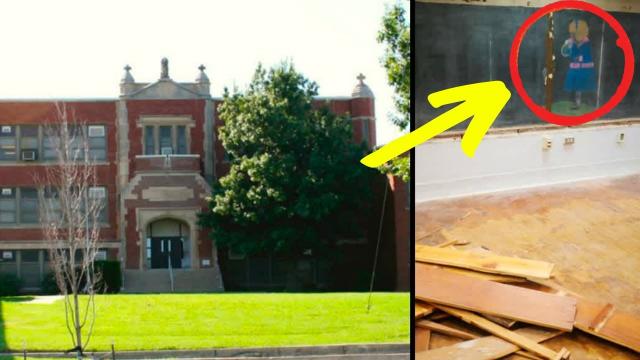 Workers Renovating A School Finds Make An Astonishing Discovery Hidden Behind The Chalkboards