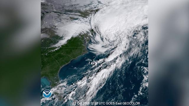 Remnants of Hurrican Michael Over the Carolinas - Space View