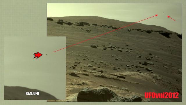 UFO Sighting: Mars Perseverance Sol 315: Front Left Hazard Avoidance Camera (Hazcam) Jan 2-8, 2022