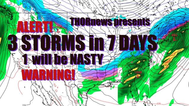 Alert! USA. Warning! 3 Storms in 7 days & 1 will be very Nasty. February 1st-8th