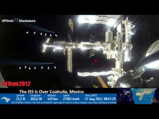 Live Views from the ISS: FAST UFO Over Mexico, on Aug 27, 2022