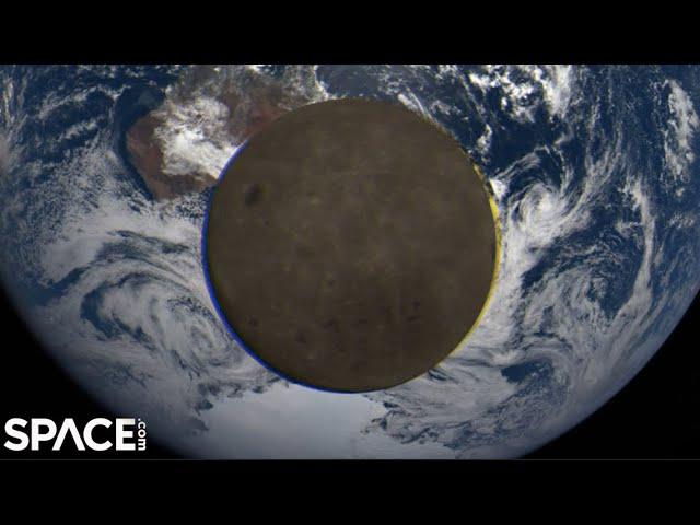 See the far side of moon as it comes between Earth and spacecraft