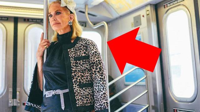 Old Man Is Worried About Lady Standing In Train, But He Has No Idea About The Secret She's Hiding