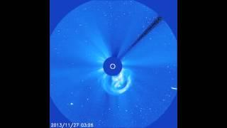 Still Intact Comet ISON Enters SOHO's Field Of View | Video
