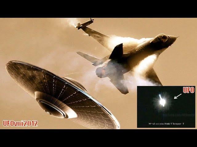 Air Force F16 Approaches The UFO Who Accelerates, Flash to Teleport