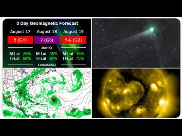 Hurricane to hit USA in 11 days? Jupiter sized Comet c/2017 K2 has 2 tails! More Solar Flares!