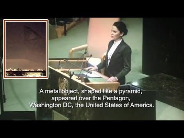"Leaked" footage: UN discuss UFO pyramid over the Pentagon