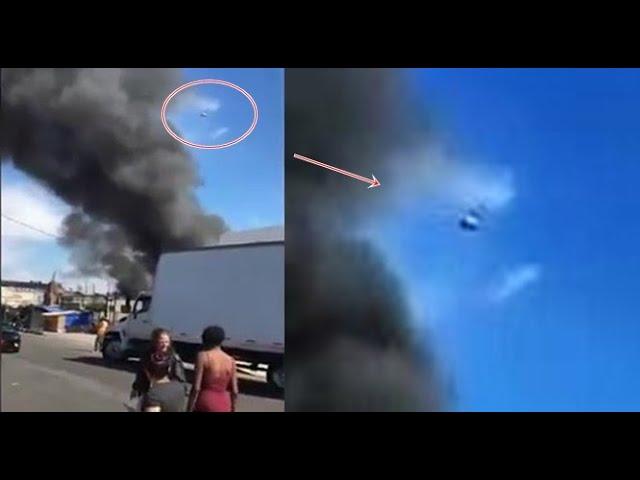 MBC News shows an unknown object hovering in the sky whilst covering an event in Los Angeles