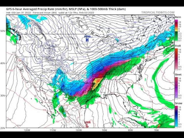Red Alert! 2000 Mile Ice & Snow & Heavy Flooding Rain storm to Stretch across the USA Midweek!