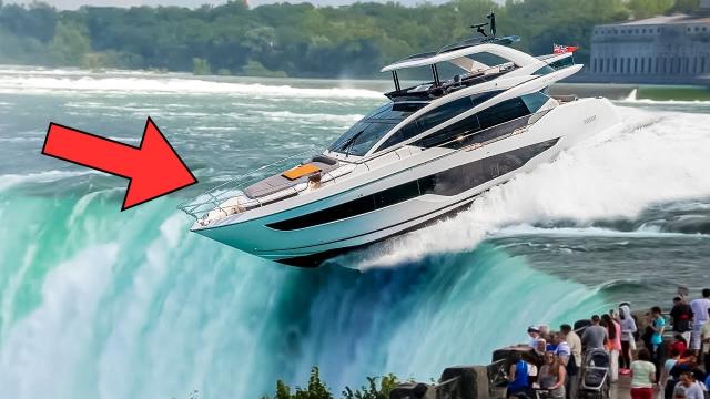 Boat Drives Down Waterfall, Then This Magical Thing Happened