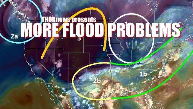 BIG Flood Problems for East Coast through Wednesday & more Rain for Texas