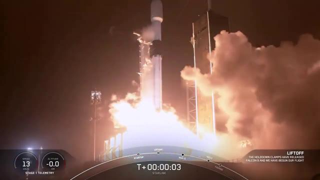 SpaceX launches Starlink batch on booster's 8th flight, lands too!