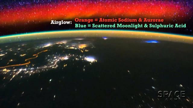 Space Station Skims A Sea of Airglow, Star-fire and Lightning | Video